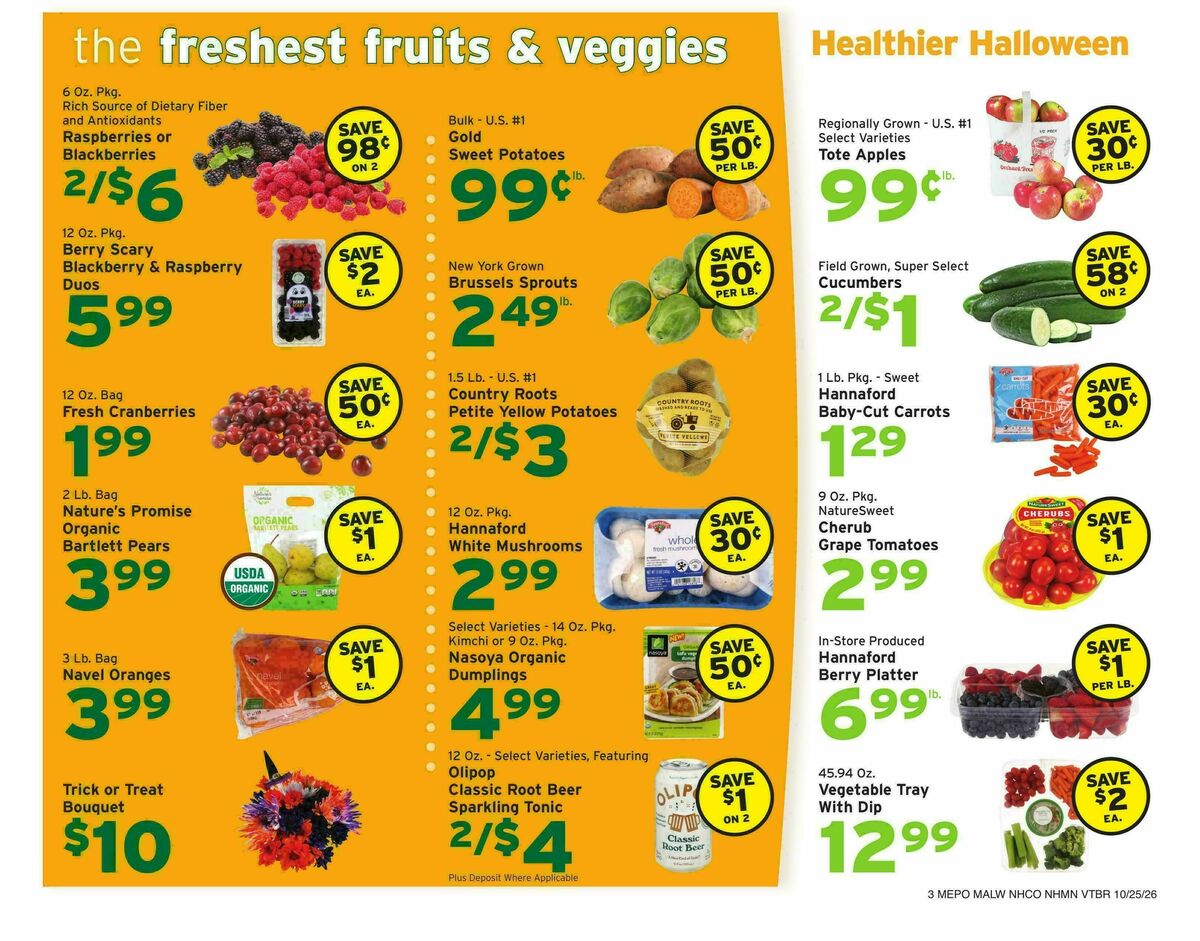 Hannaford Weekly Ad from October 25