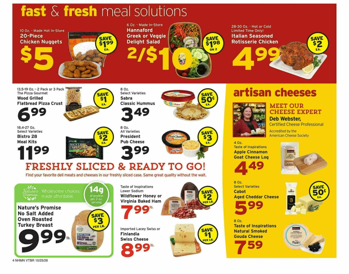 Hannaford Weekly Ad from October 25
