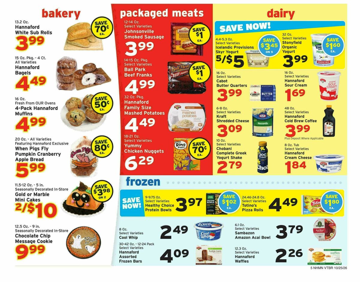 Hannaford Weekly Ad from October 25