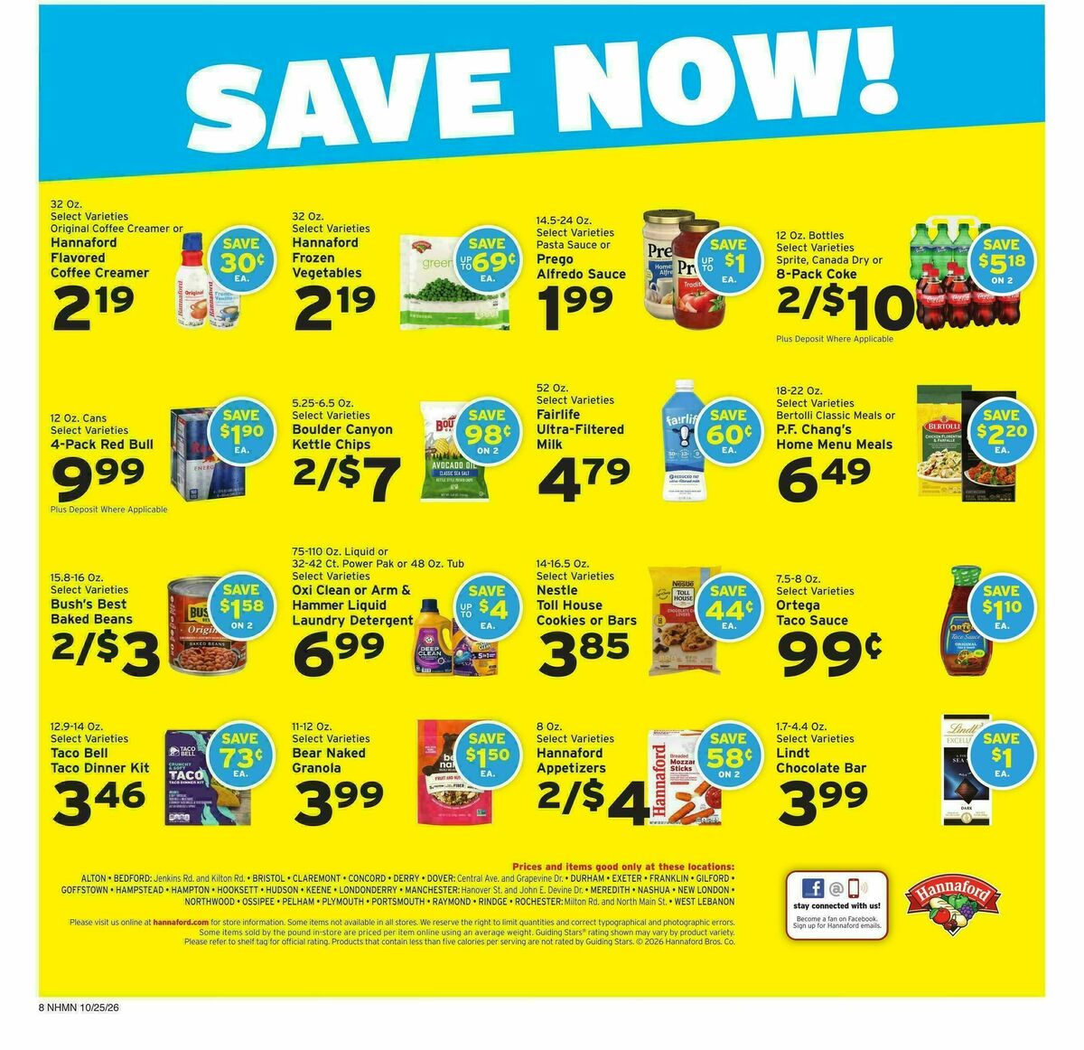 Hannaford Weekly Ad from October 25