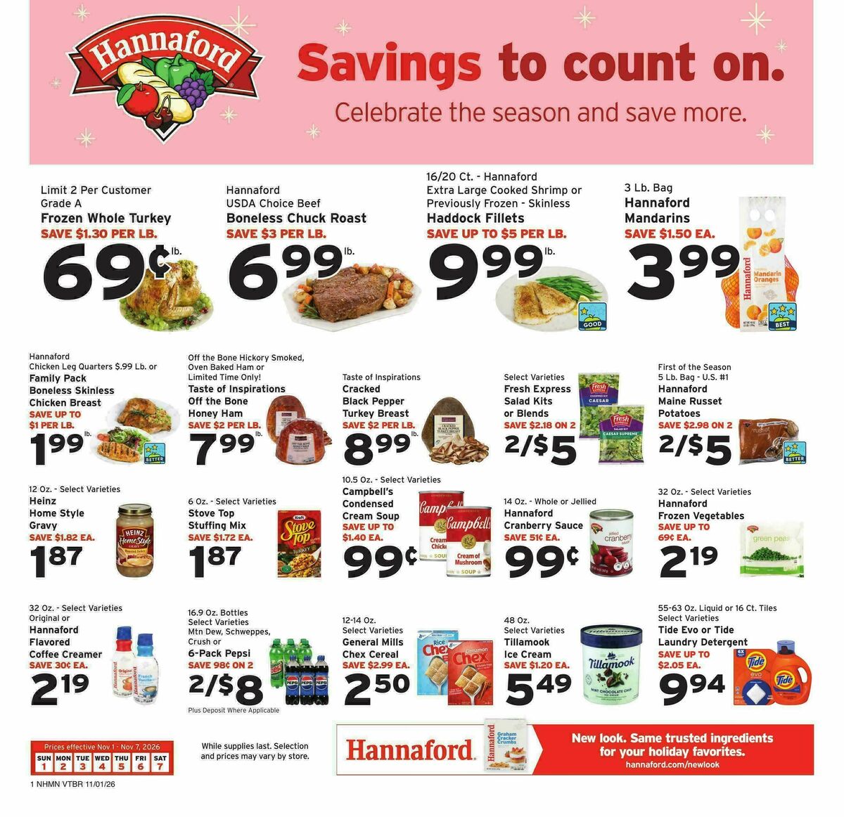 Hannaford Weekly Ad from November 1