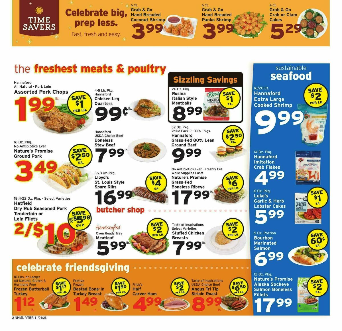 Hannaford Weekly Ad from November 1