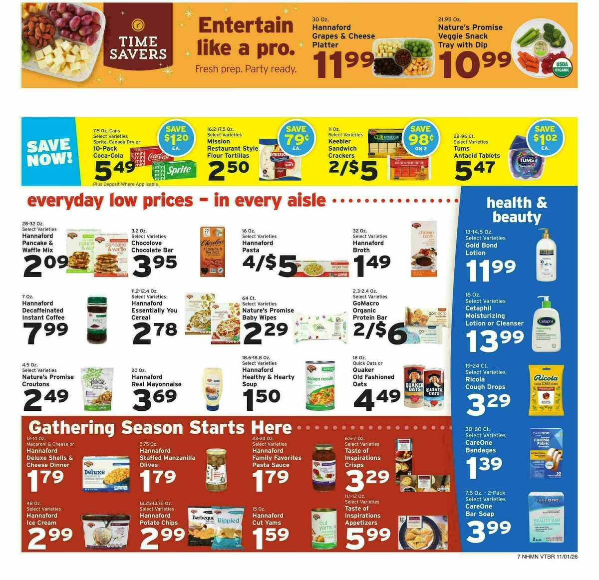 Hannaford Weekly Ad from November 1