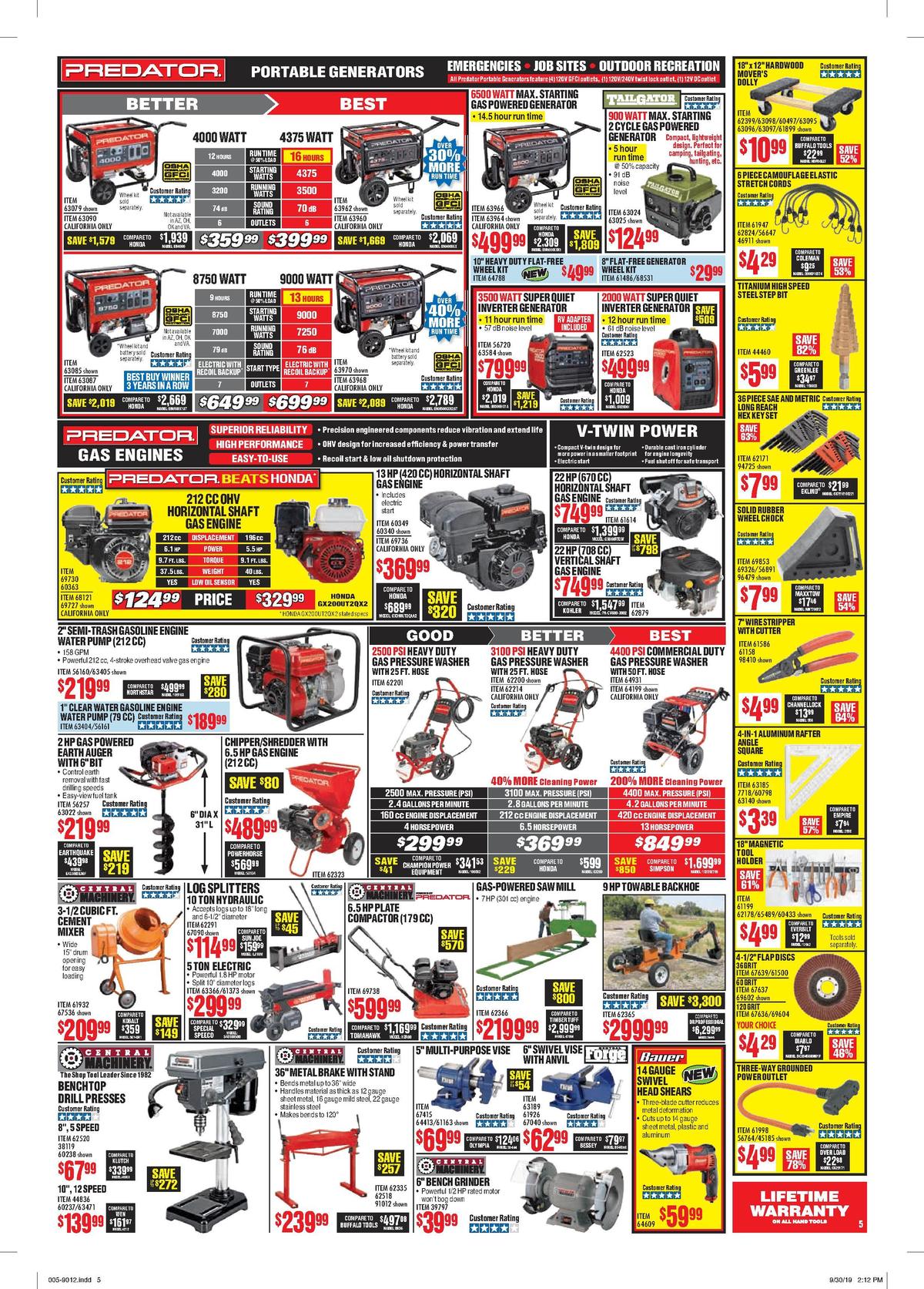 Harbor Freight Tools Weekly Ad from November 1
