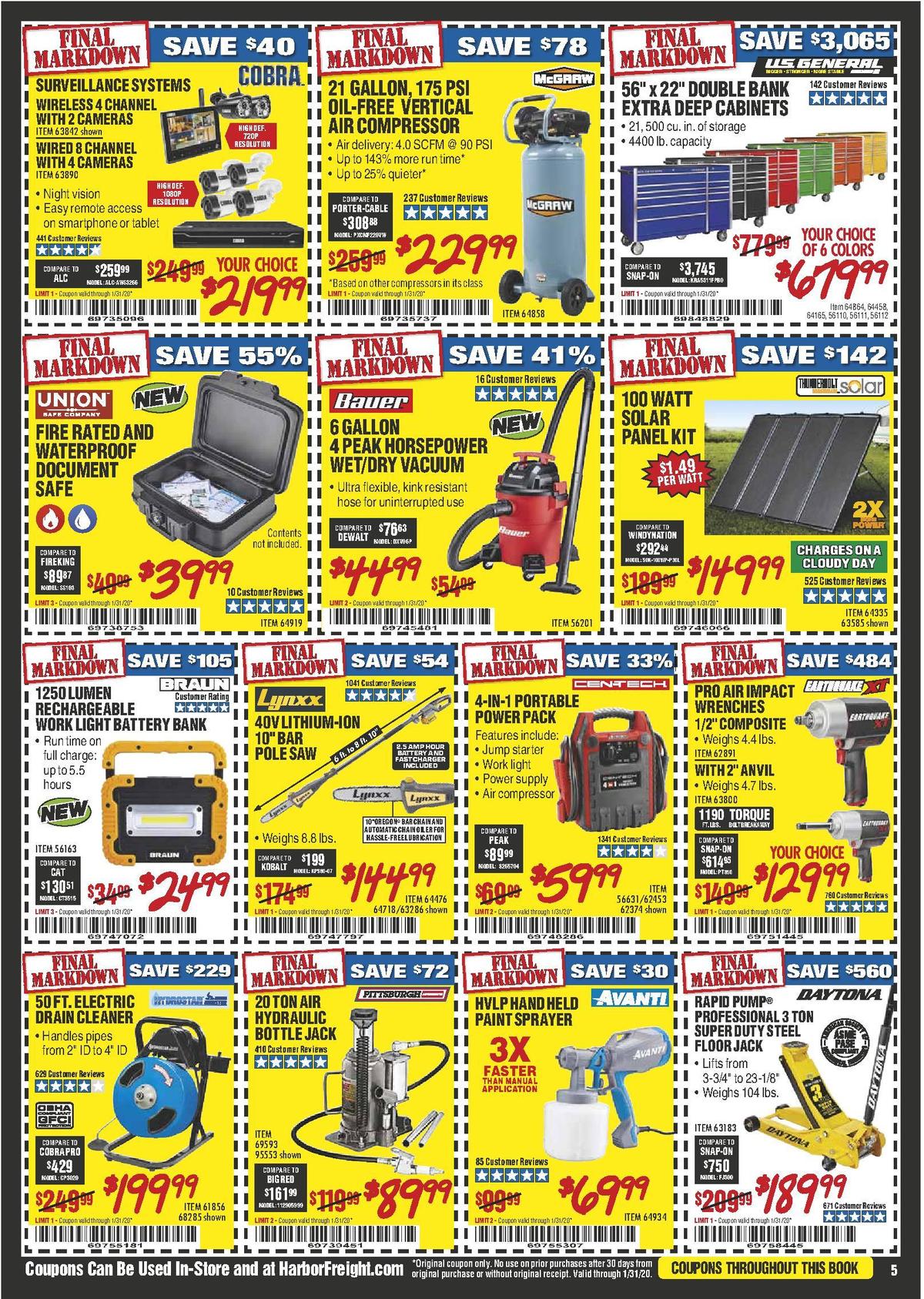 Harbor Freight Tools Weekly Ad from January 1