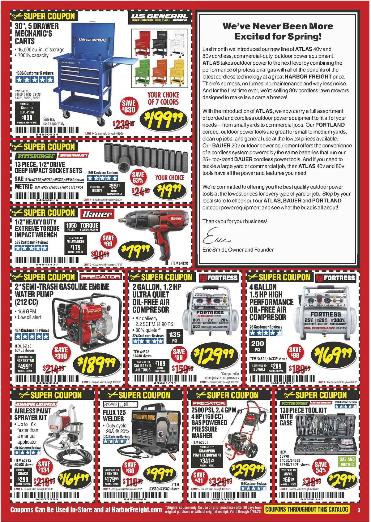 Harbor Freight Tools Weekly Ad from April 1