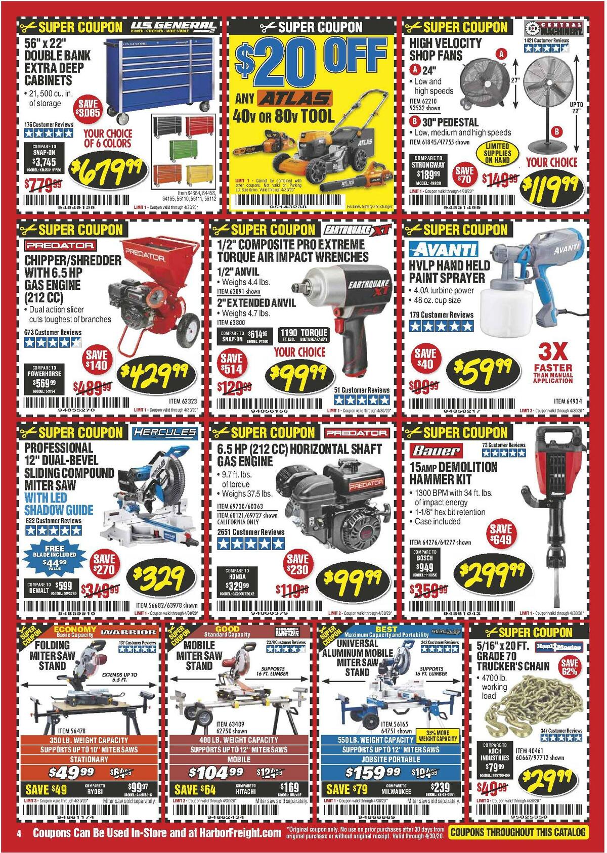 Harbor Freight Tools Weekly Ad from April 1