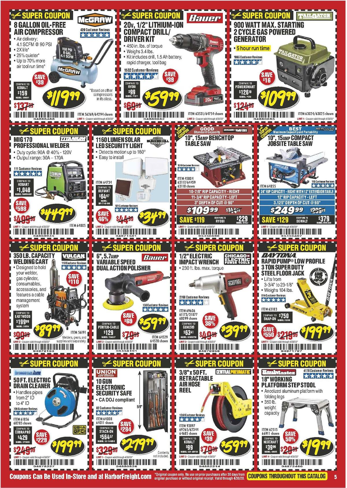 Harbor Freight Tools Weekly Ad from April 1