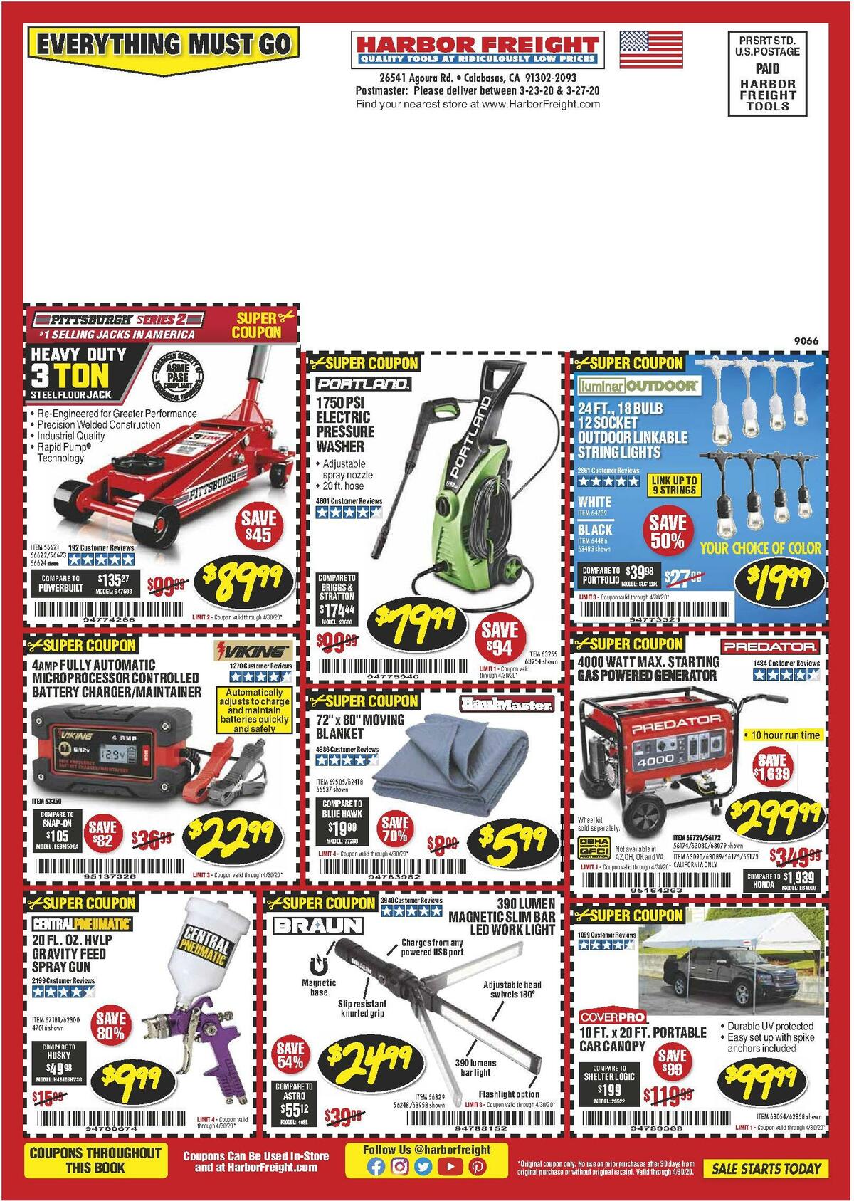 Harbor Freight Tools Weekly Ad from April 1