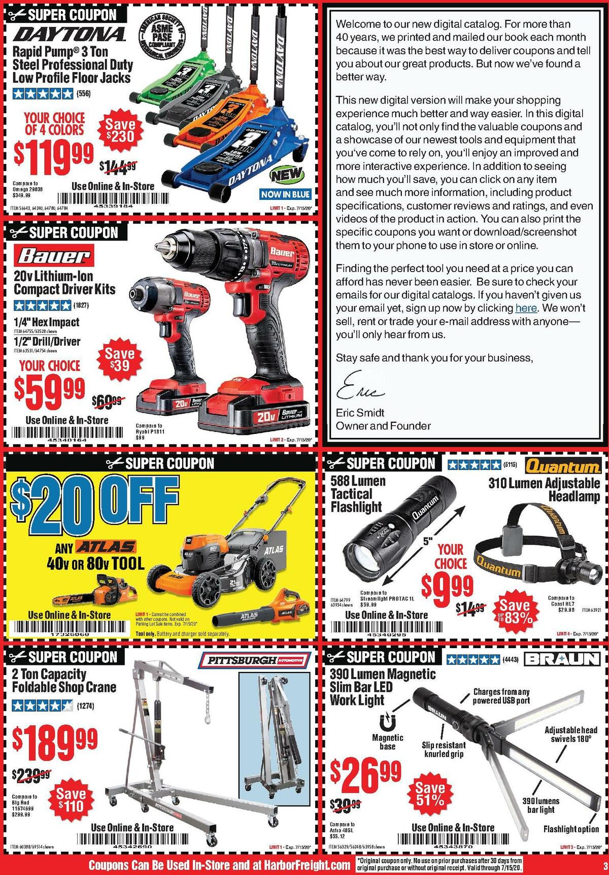 Harbor Freight Tools Weekly Ad from July 1
