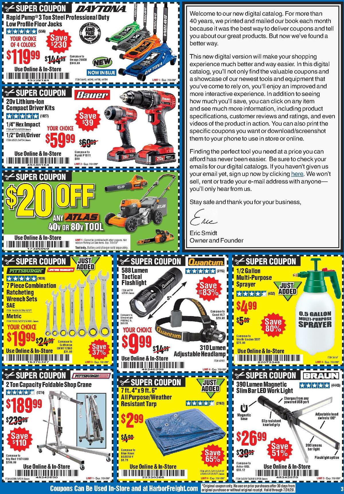 Harbor Freight Tools Weekly Ad from July 16