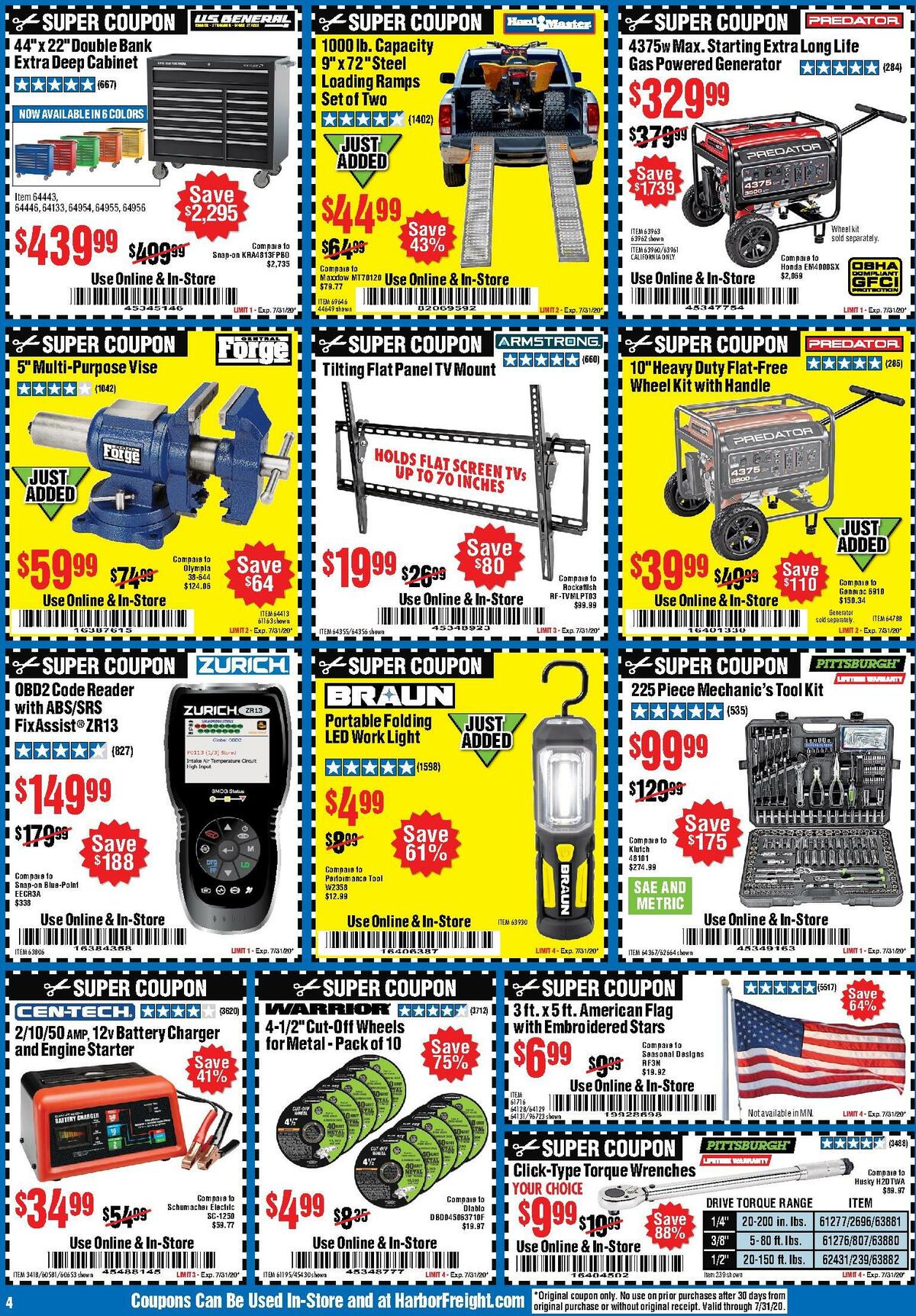 Harbor Freight Tools Weekly Ad from July 16