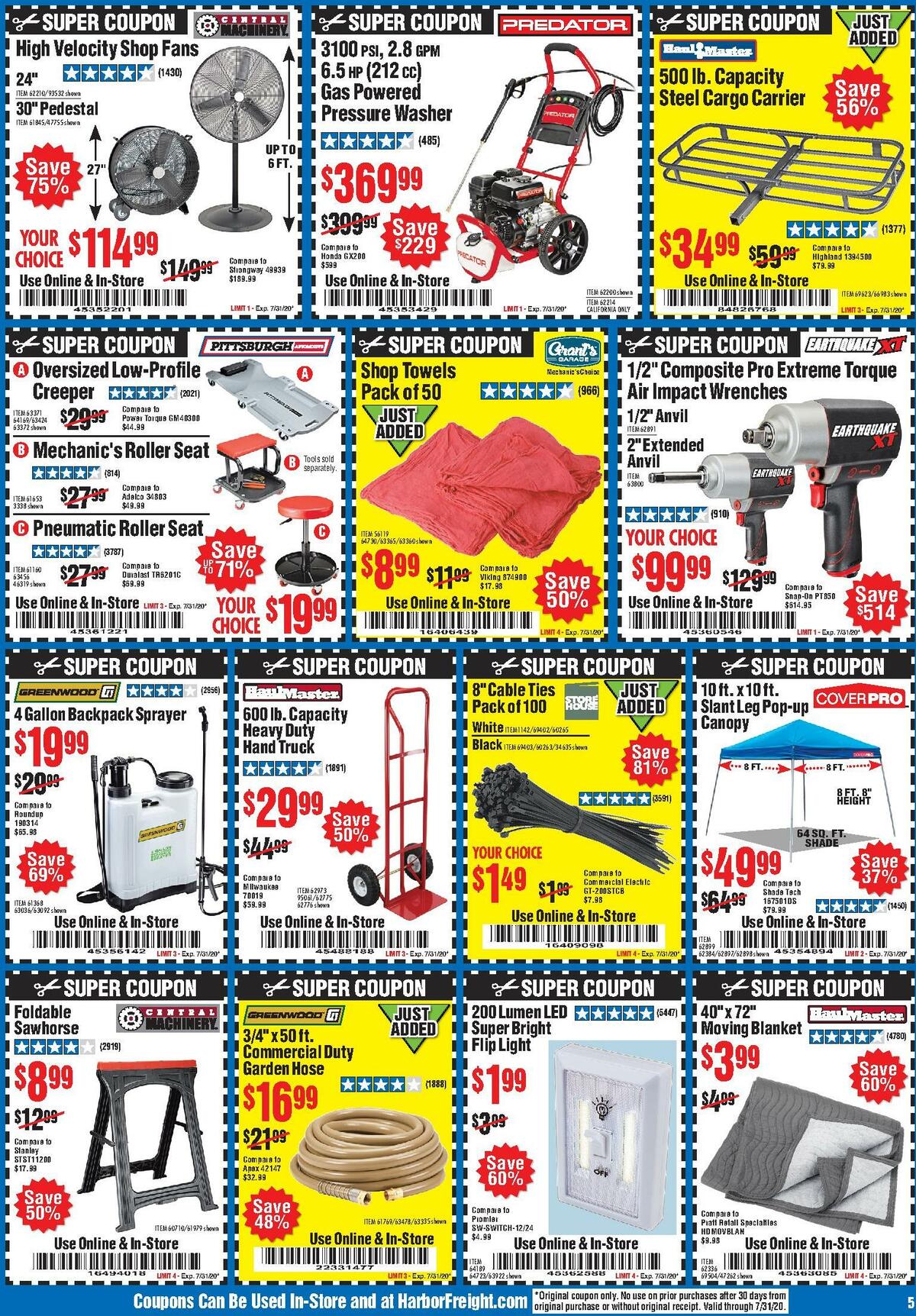 Harbor Freight Tools Weekly Ad from July 16