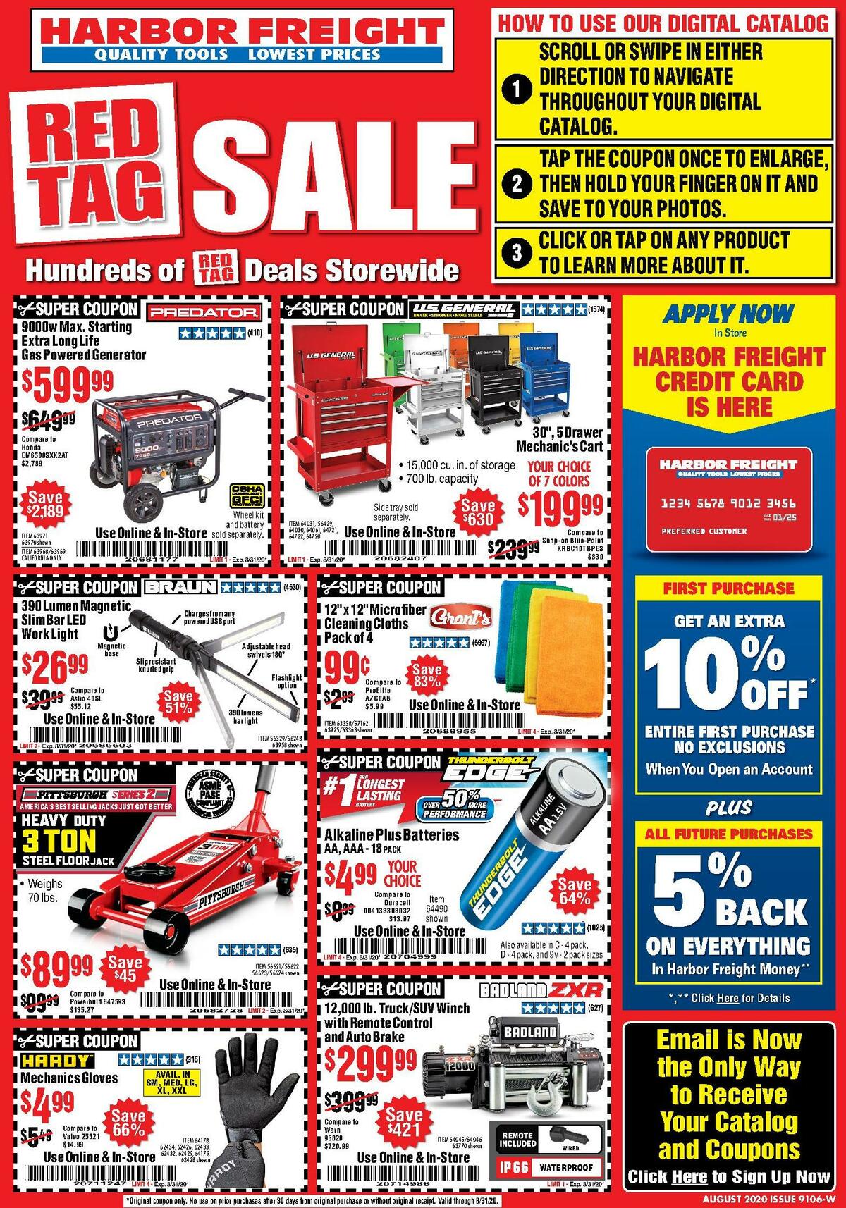 Harbor Freight Tools Weekly Ad from August 1