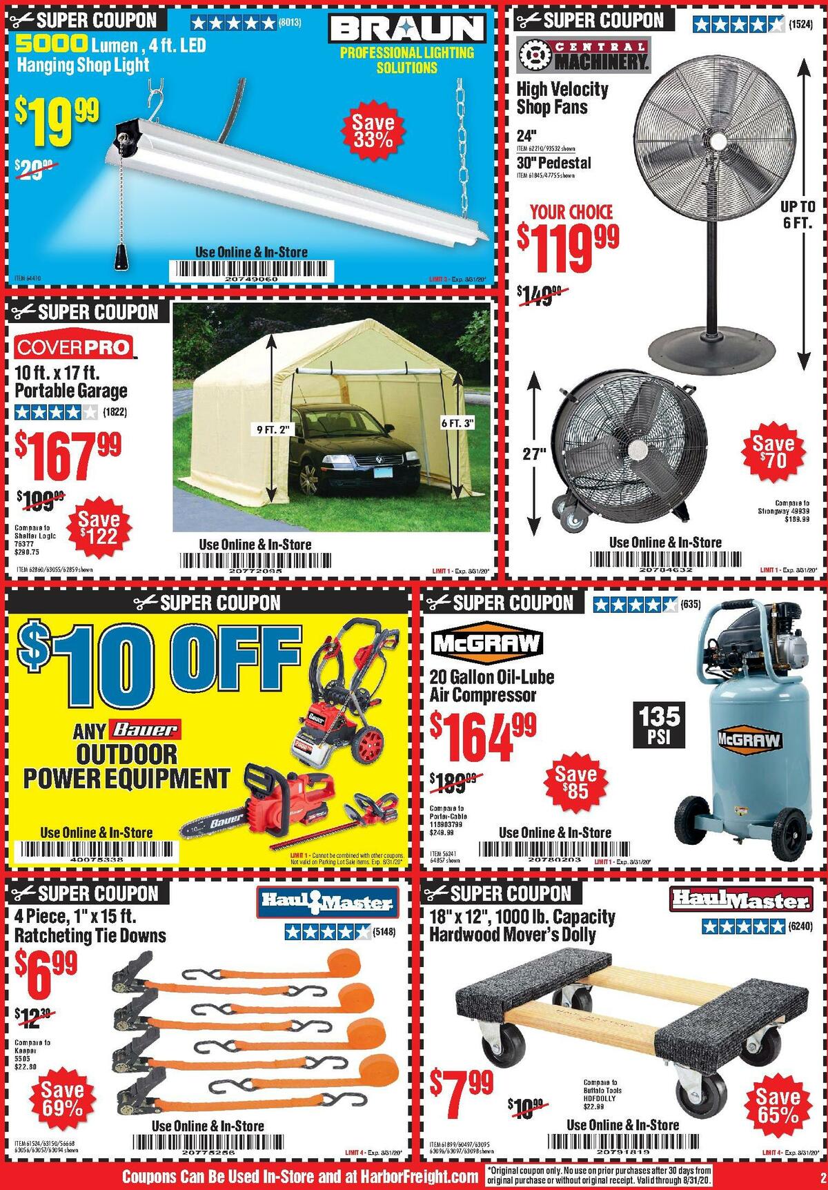 Harbor Freight Tools Weekly Ad from August 1