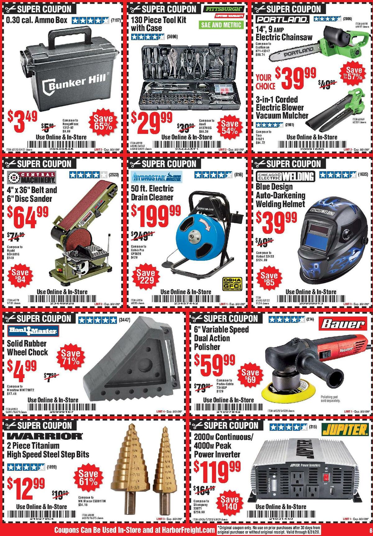 Harbor Freight Tools Weekly Ad from August 1