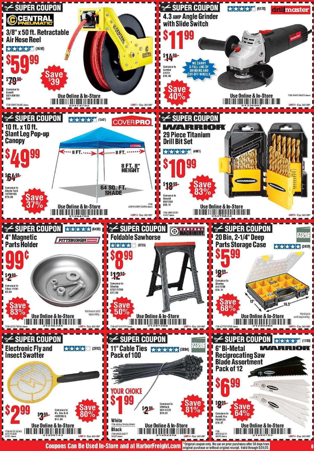 Harbor Freight Tools Weekly Ad from August 1