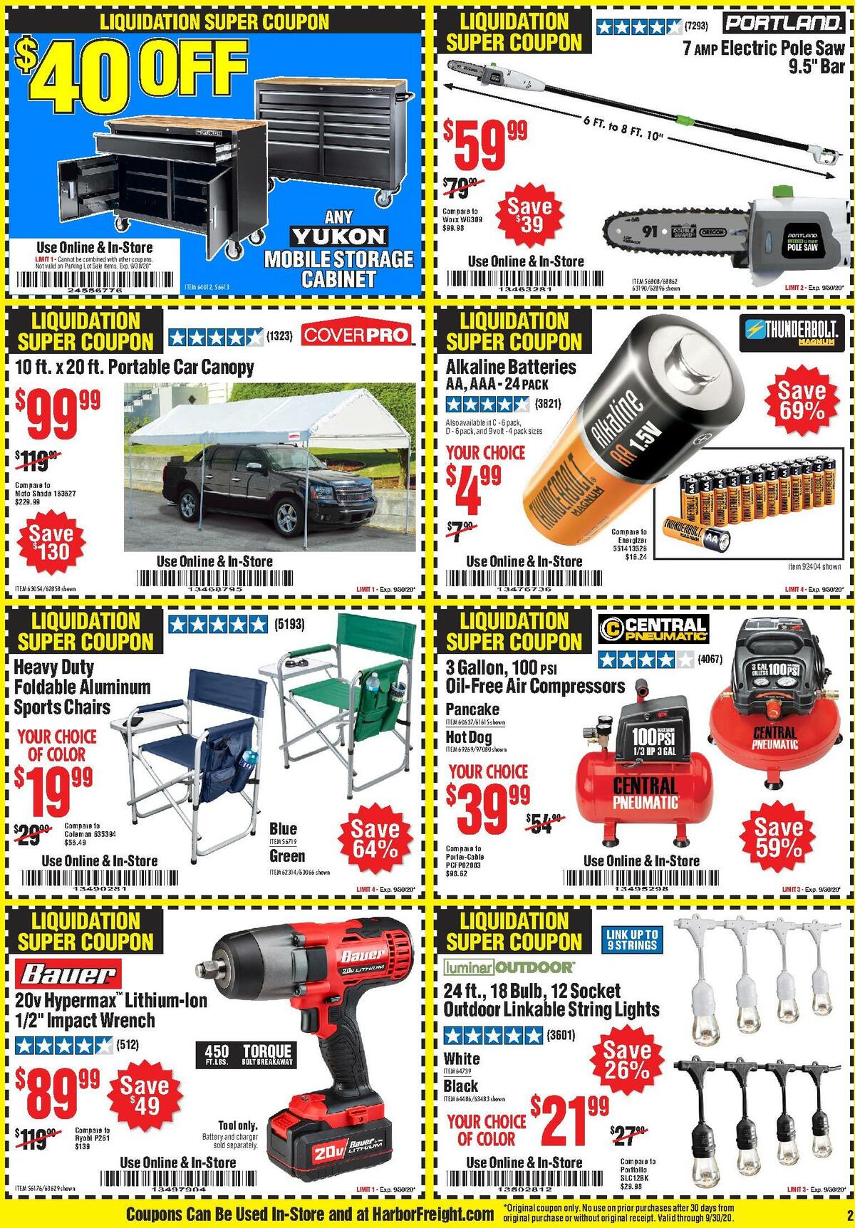 Harbor Freight Tools Weekly Ad from September 1