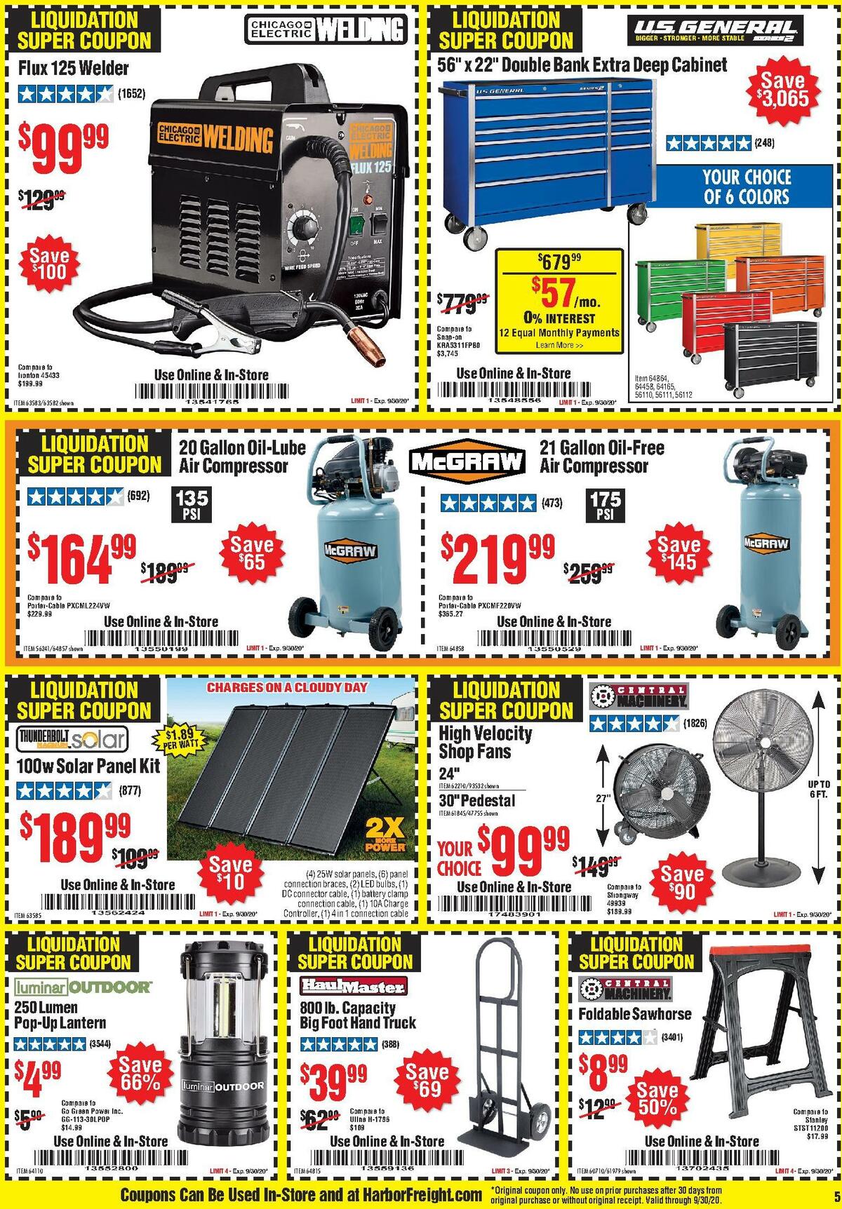Harbor Freight Tools Weekly Ad from September 1