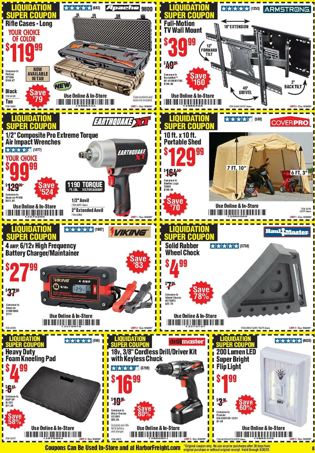 Harbor Freight Tools Weekly Ad from September 1