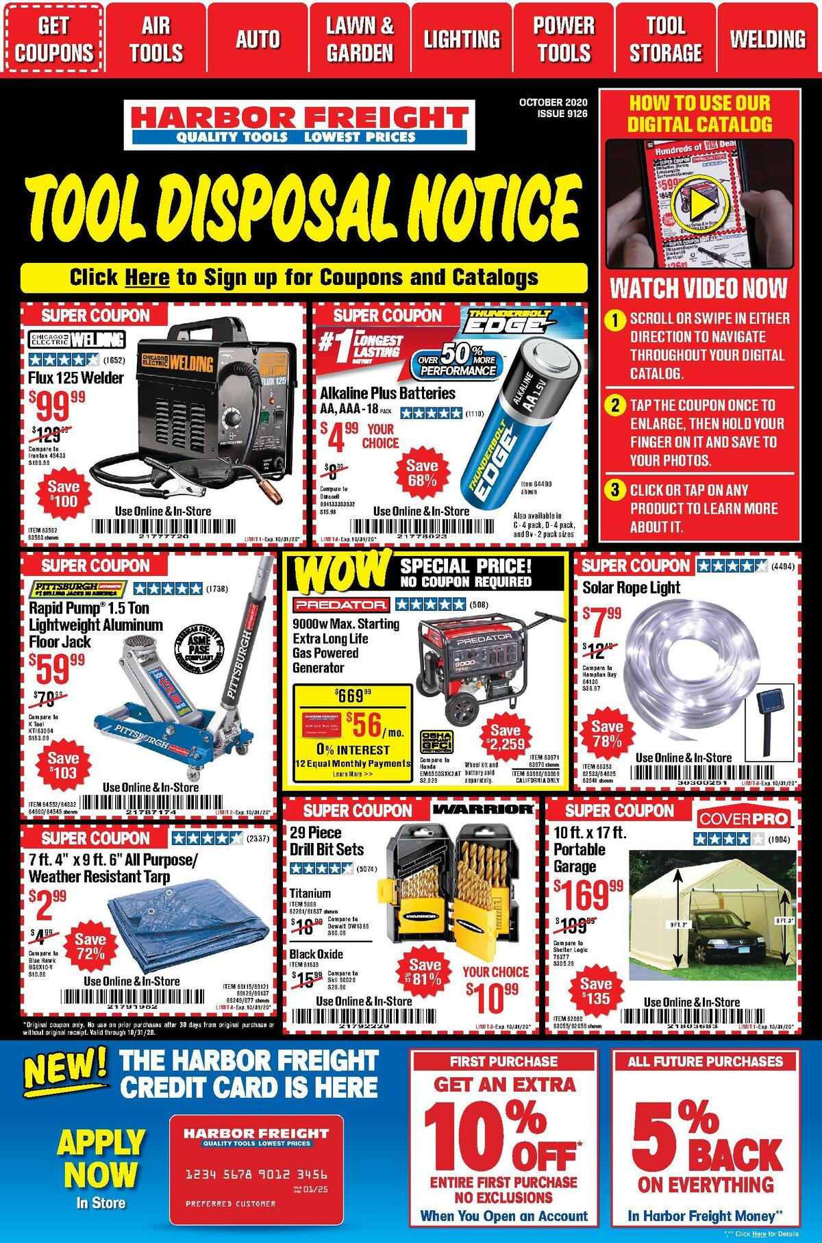 Harbor Freight Tools Weekly Ad from October 1