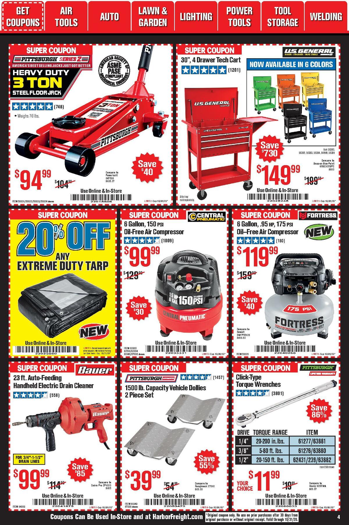 Harbor Freight Tools Weekly Ad from October 1