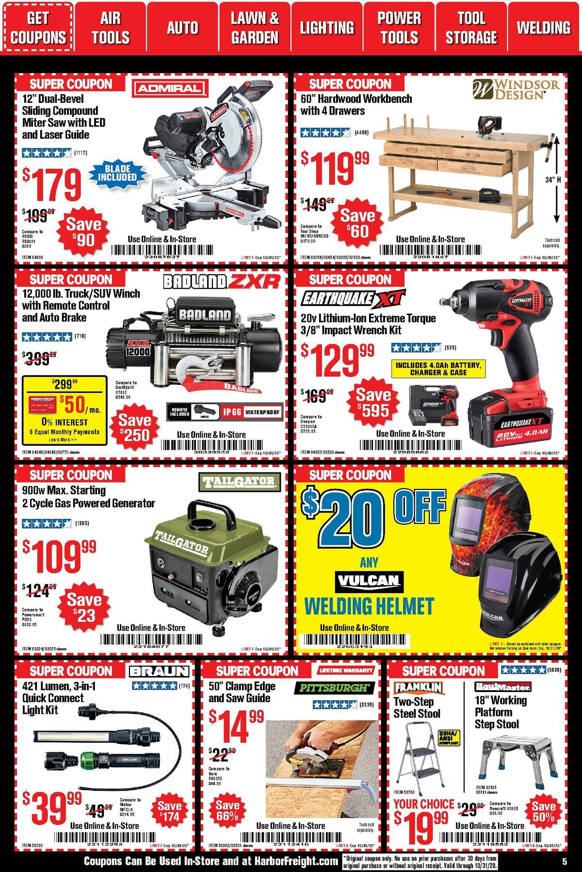 Harbor Freight Tools Weekly Ad from October 1