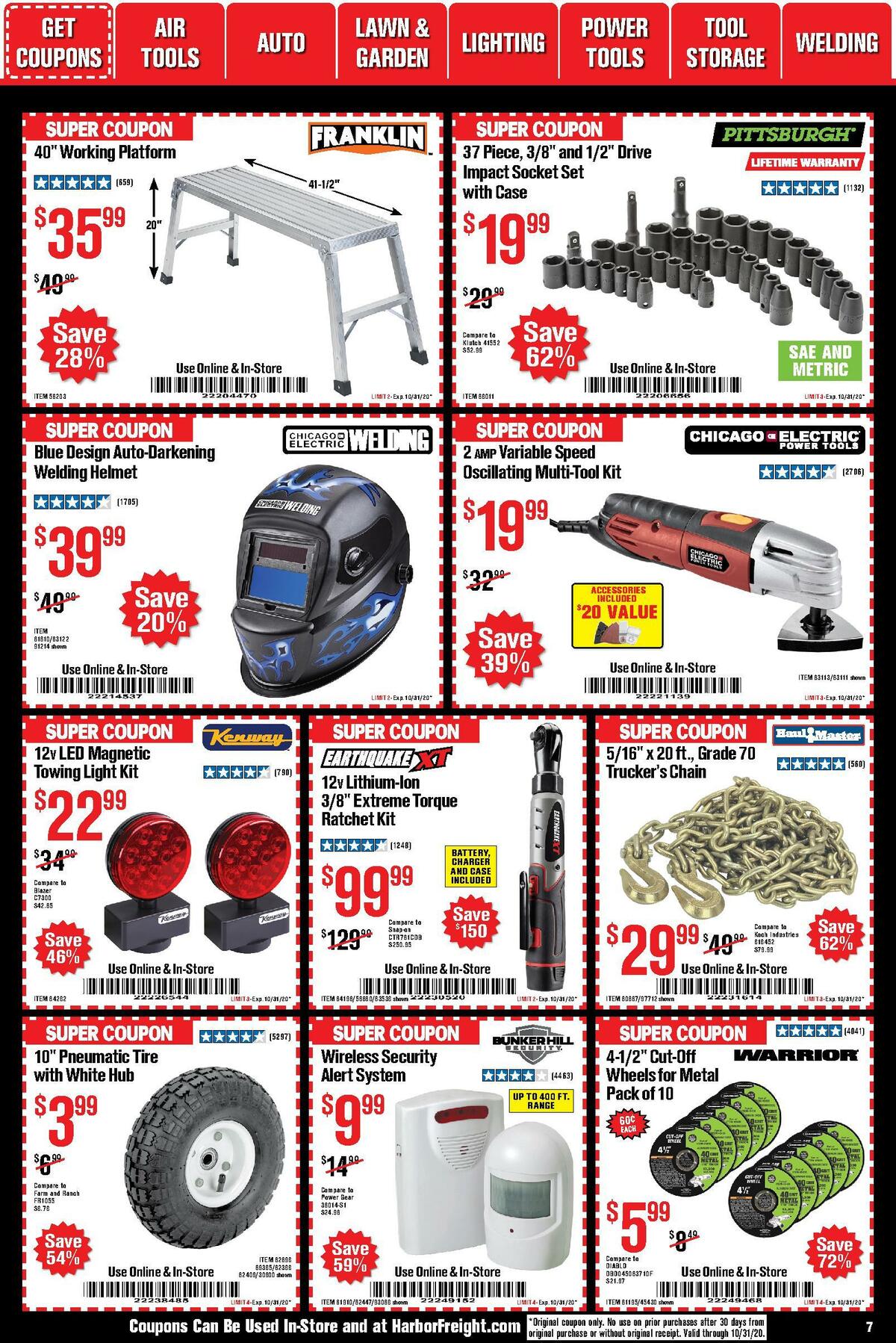 Harbor Freight Tools Weekly Ad from October 1