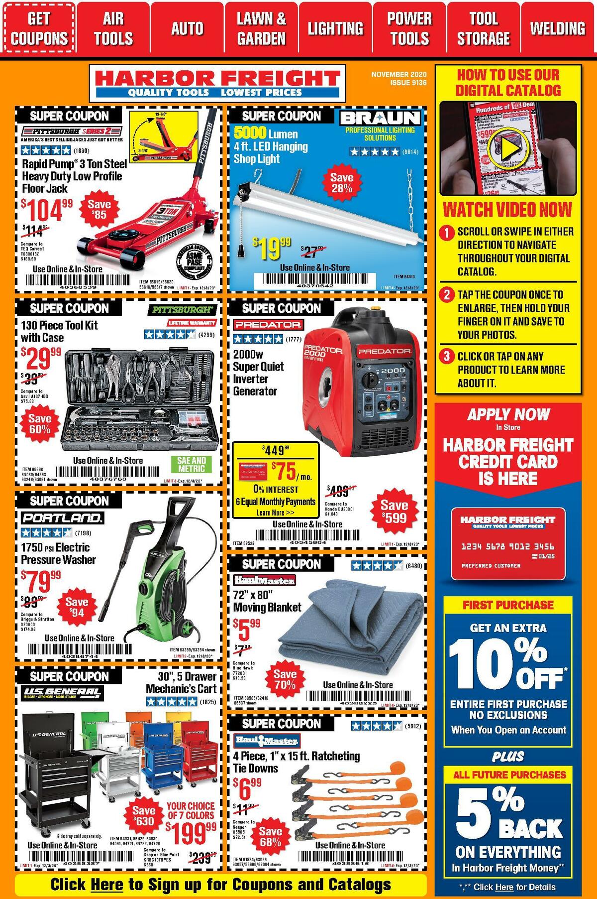 Harbor Freight Tools Weekly Ad from November 1