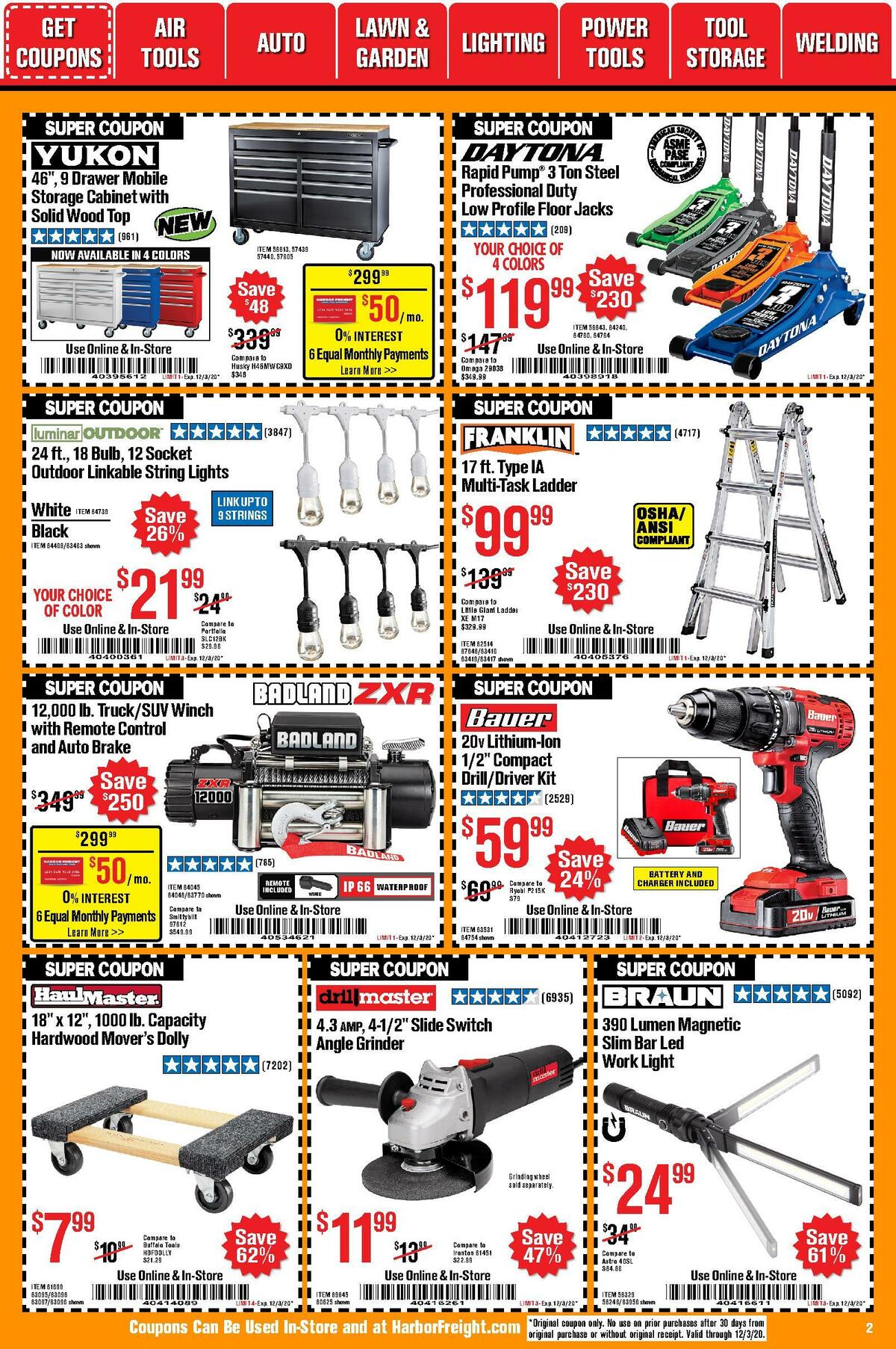 Harbor Freight Tools Weekly Ad from November 1