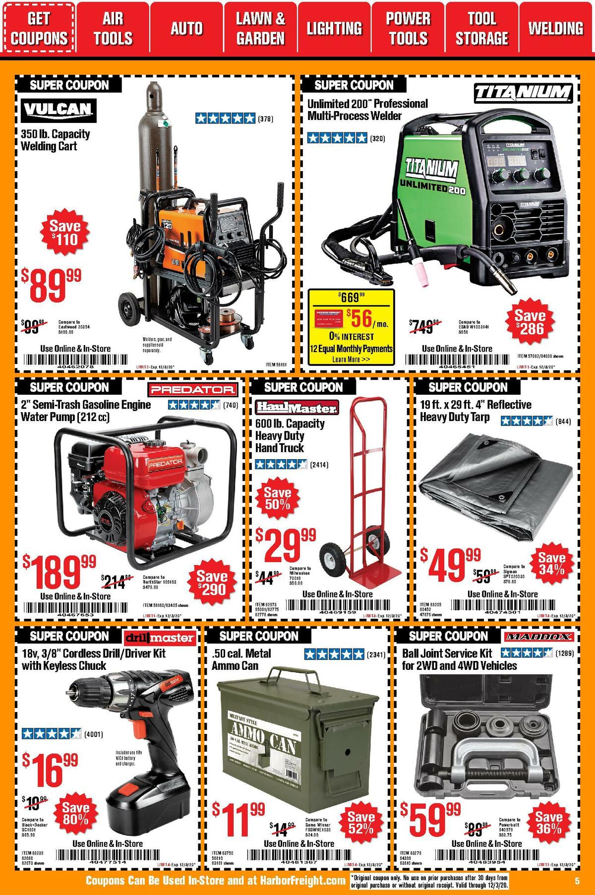 Harbor Freight Tools Weekly Ad from November 1