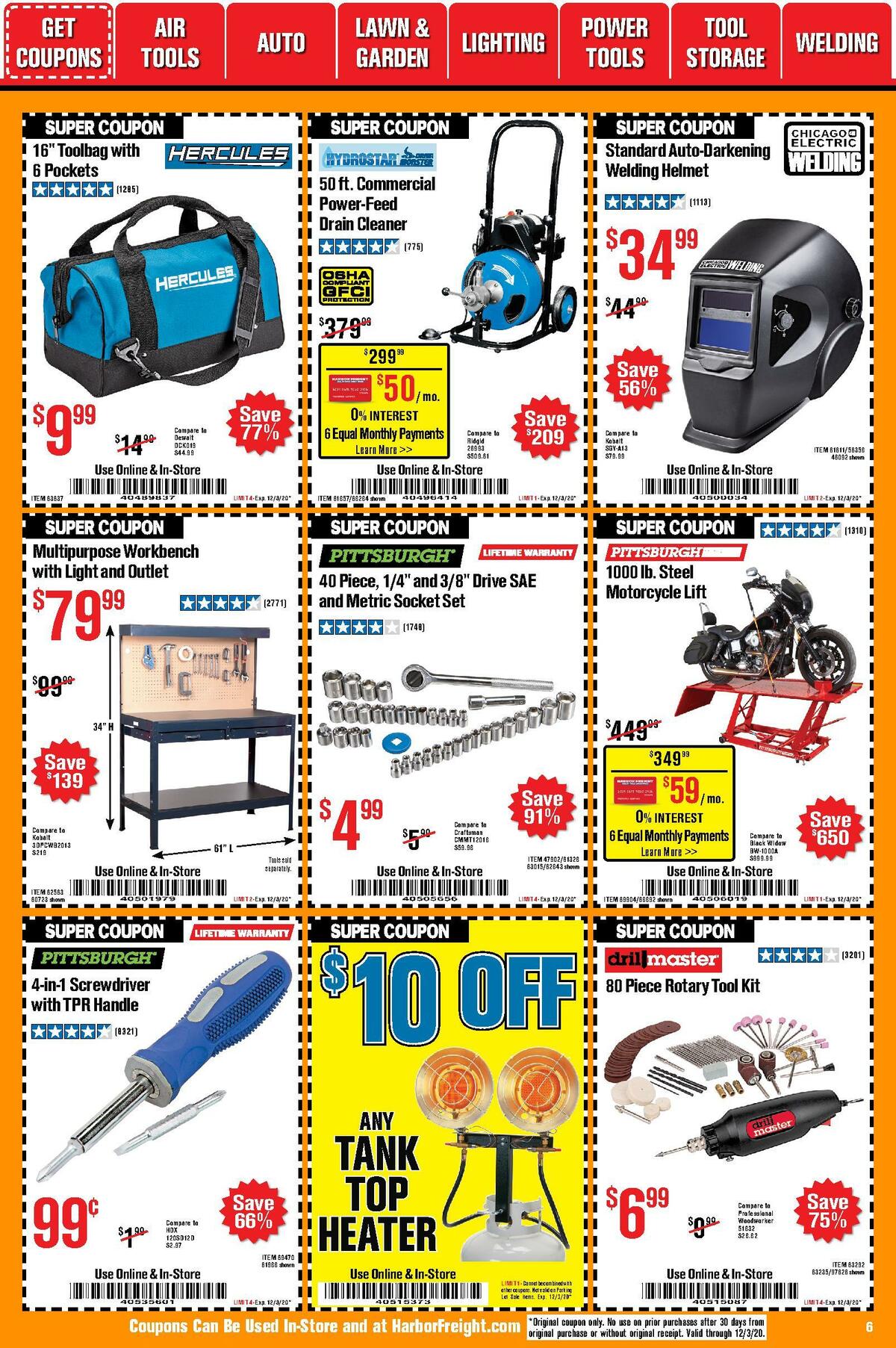 Harbor Freight Tools Weekly Ad from November 1