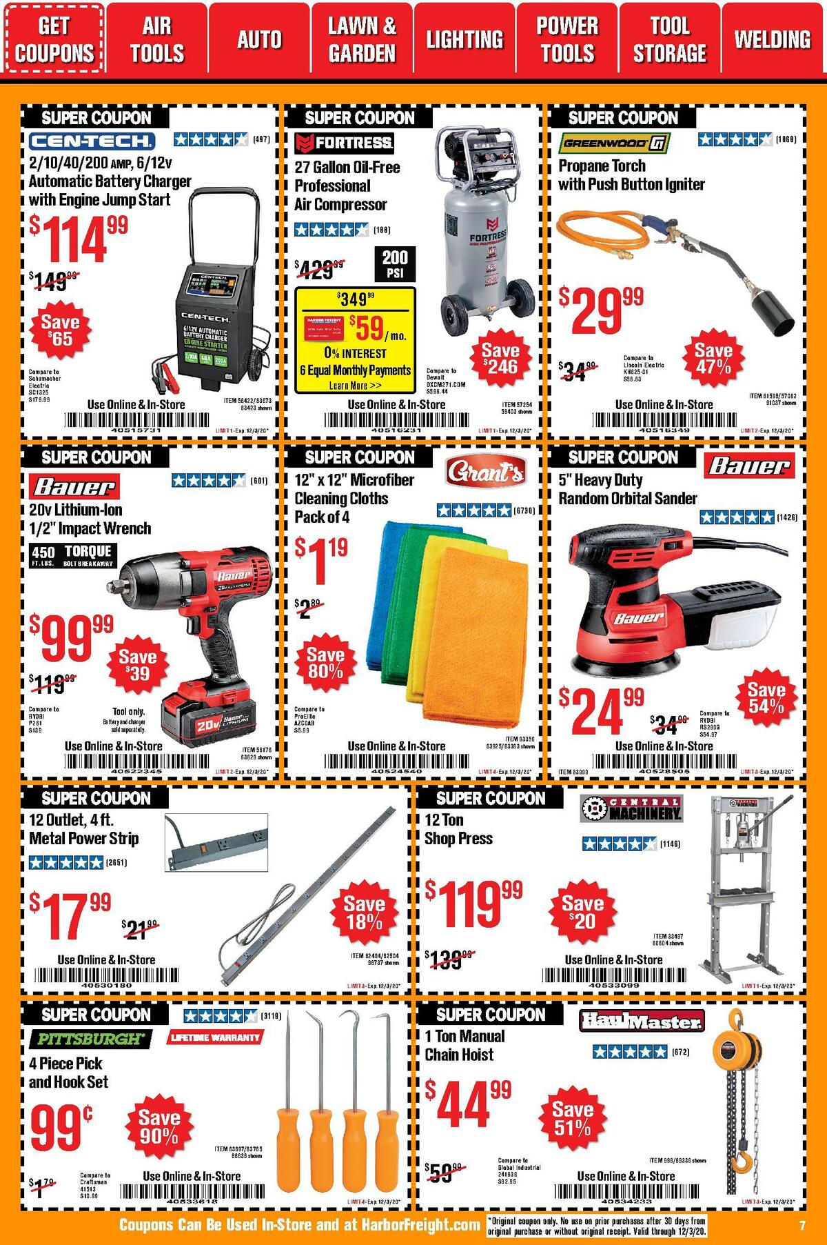 Harbor Freight Tools Weekly Ad from November 1