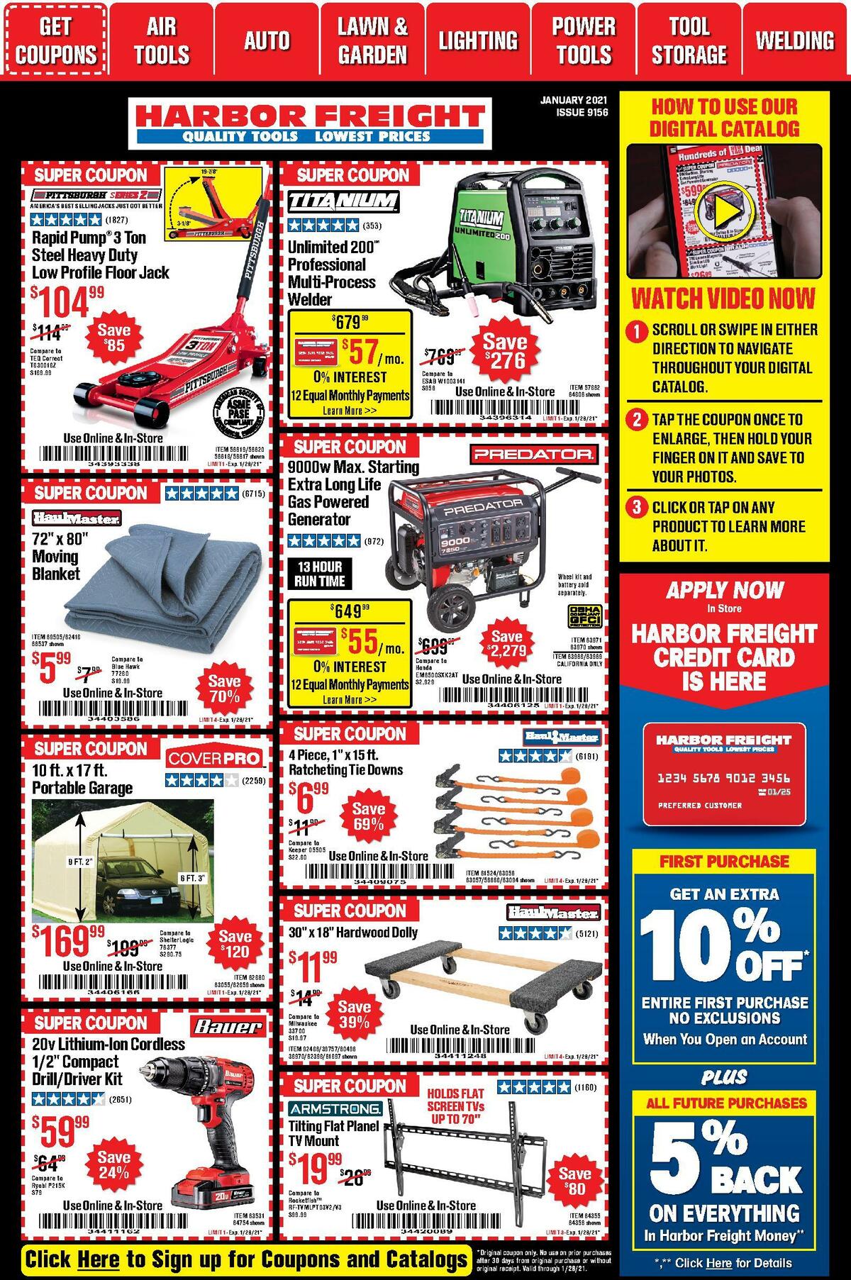 Harbor Freight Tools Weekly Ad from January 1