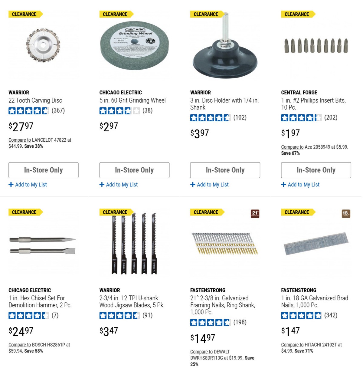 Harbor Freight Tools Closeout Specials Weekly Ad from March 8