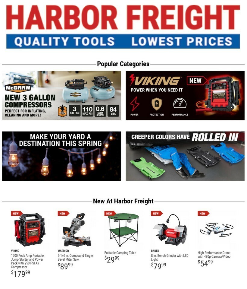 Harbor Freight Tools Weekly Ad from March 15