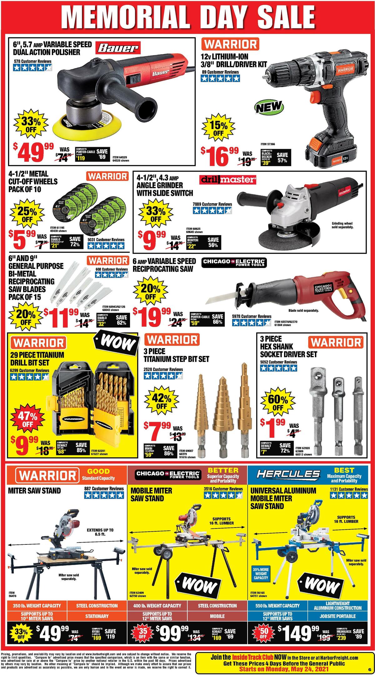 Harbor Freight Tools Weekly Ad from May 24