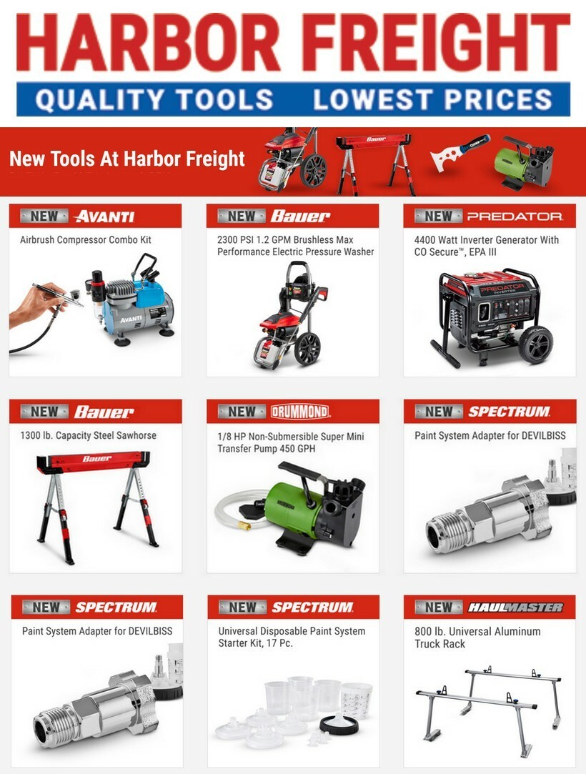 Harbor Freight Tools New Tools Weekly Ad from May 28