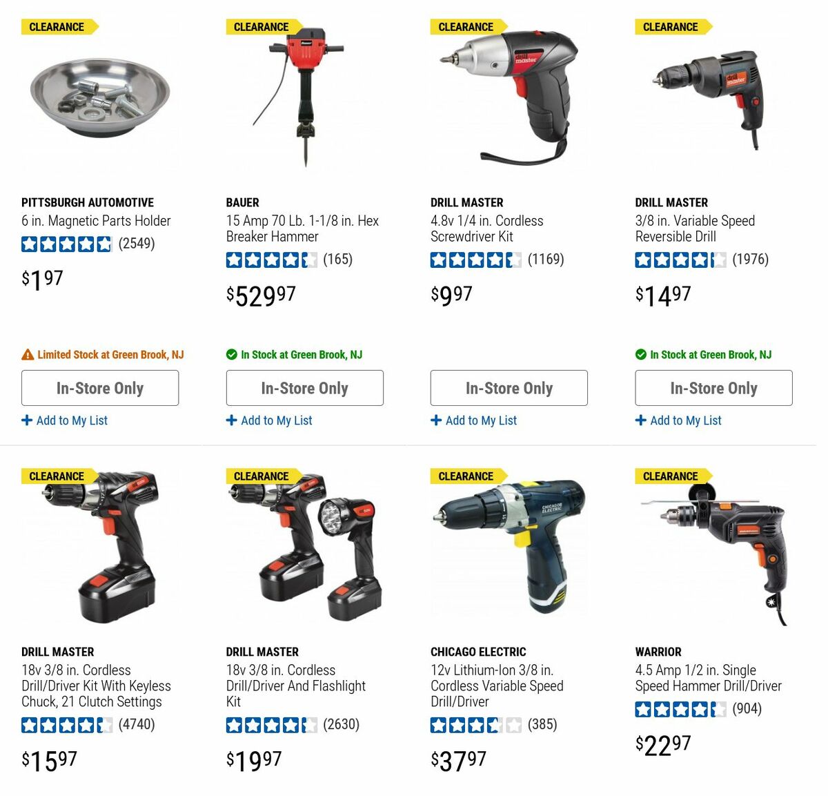 Harbor Freight Tools Clearance Weekly Ad from August 24