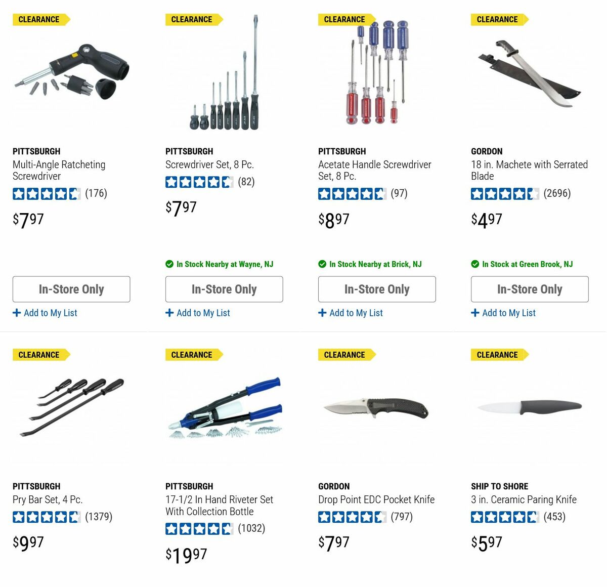 Harbor Freight Tools Clearance Weekly Ad from August 24