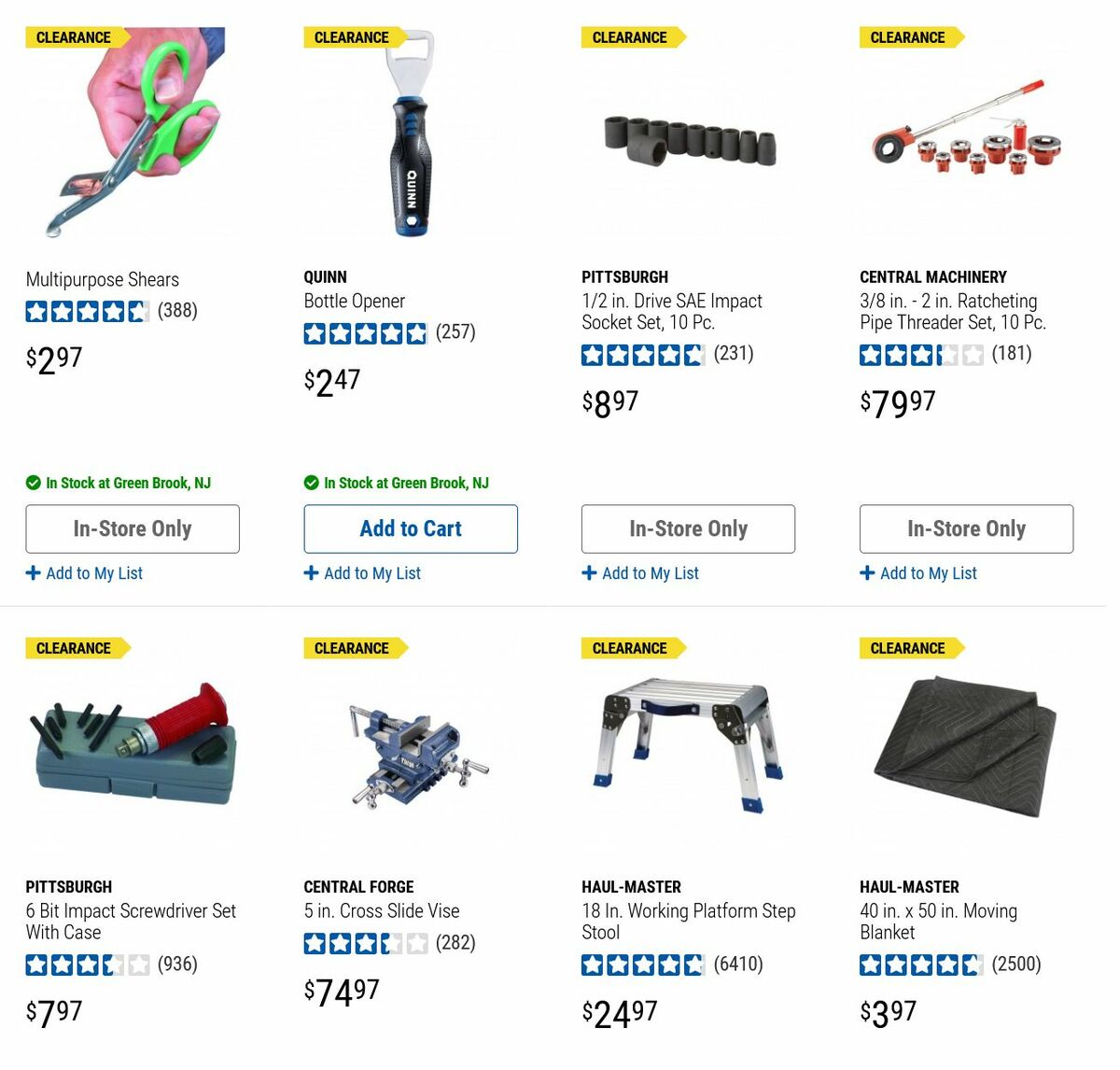 Harbor Freight Tools Clearance Weekly Ad from August 24