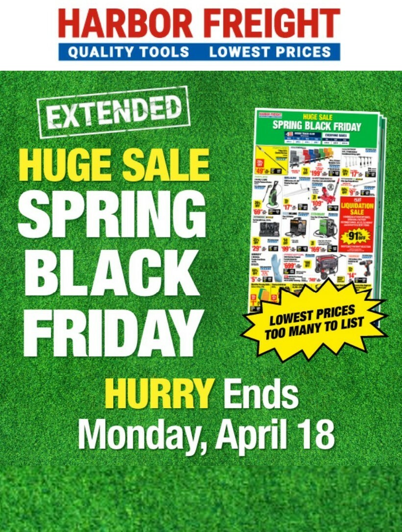 Harbor Freight Tools Weekly Ad from April 4