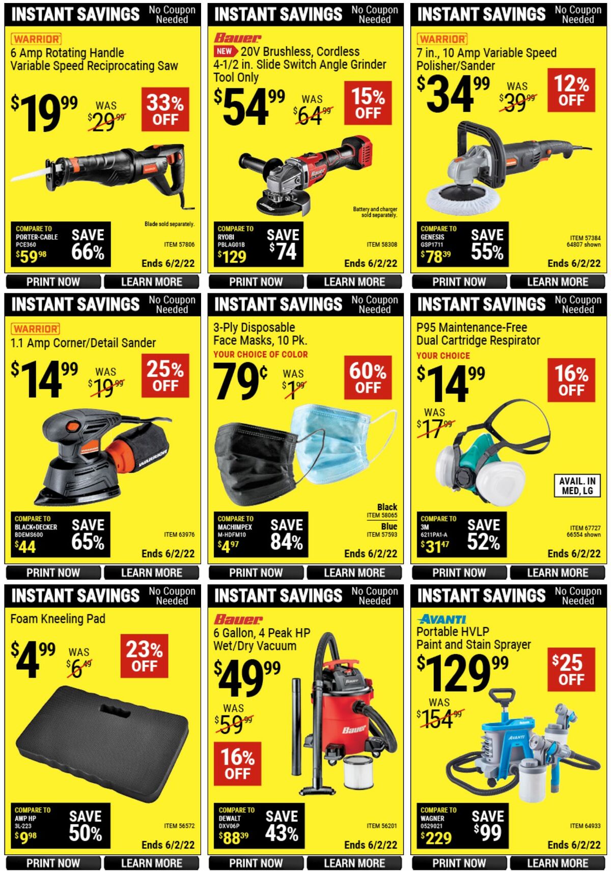 Harbor Freight Tools Weekly Ad from April 25