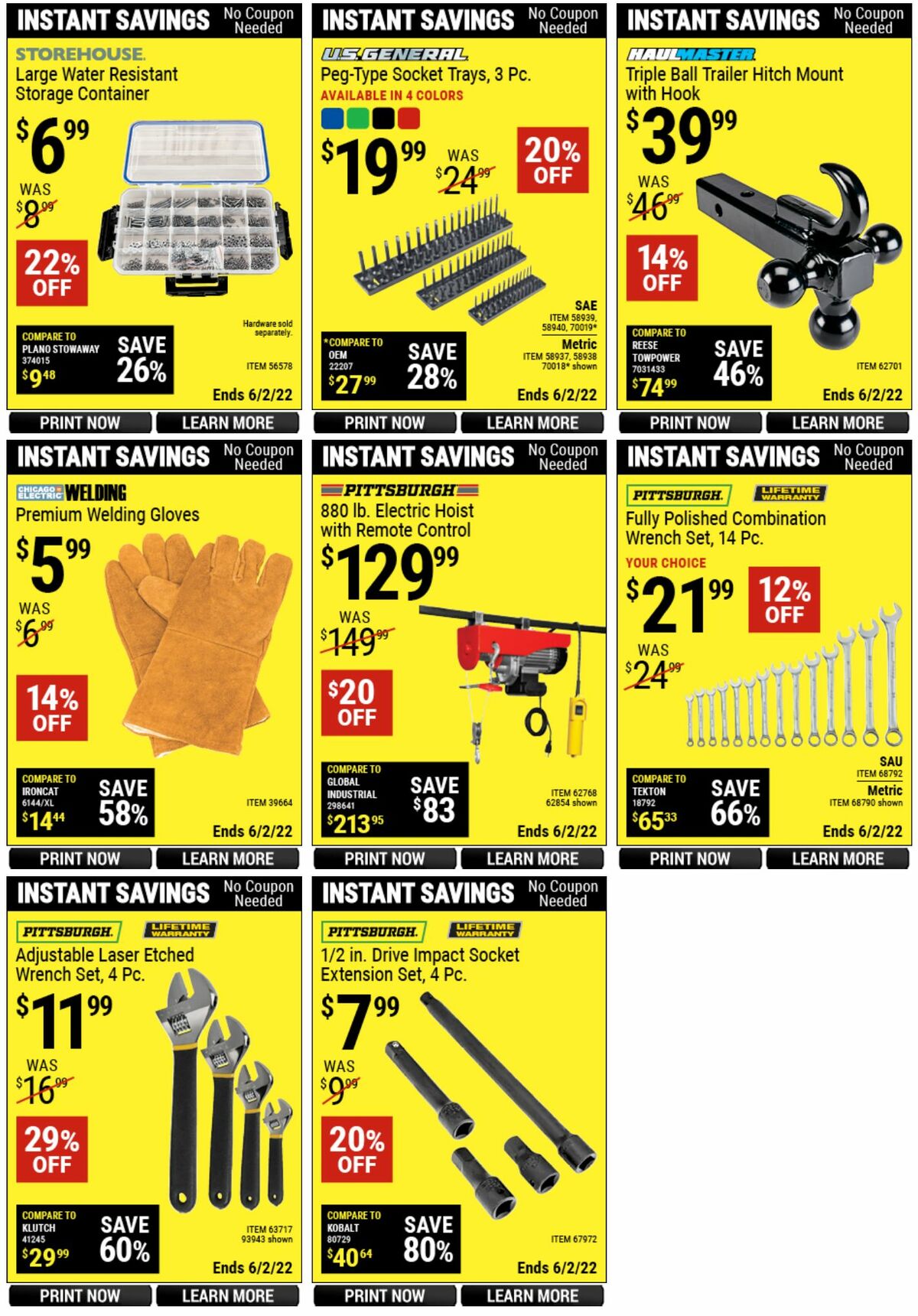 Harbor Freight Tools Weekly Ad from April 25