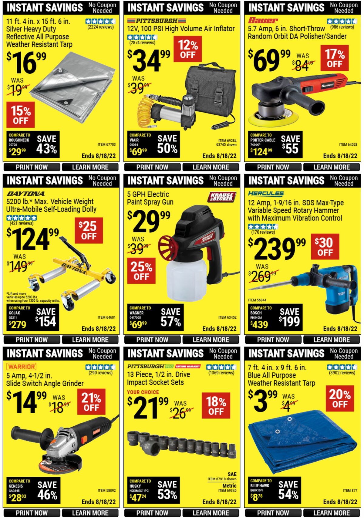 Harbor Freight Tools Weekly Ad from July 13