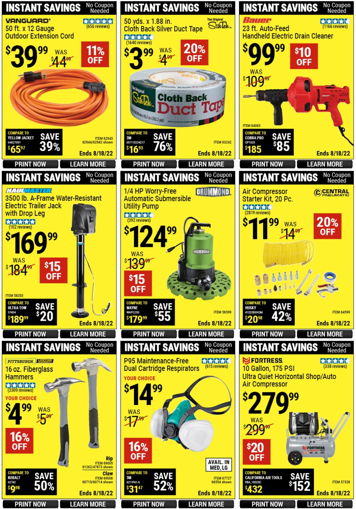 Harbor Freight Tools Weekly Ad from July 13