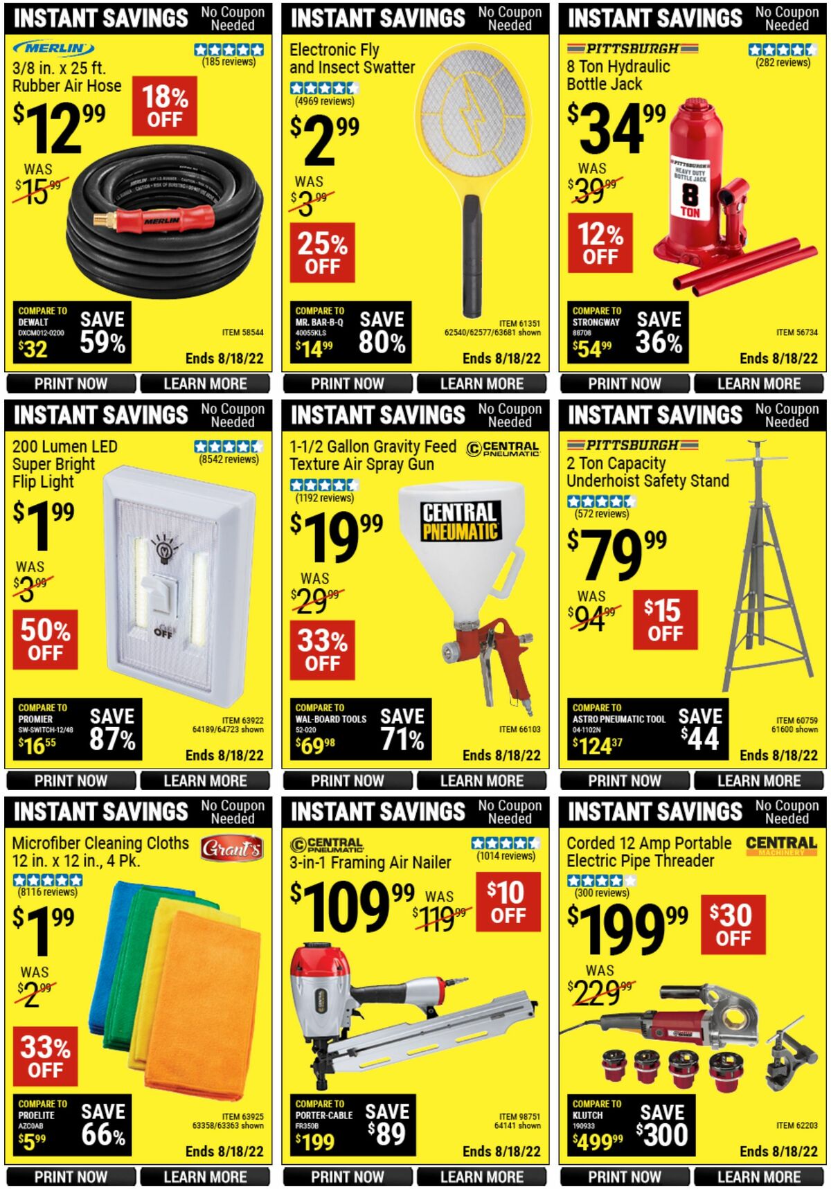 Harbor Freight Tools Weekly Ad from July 13