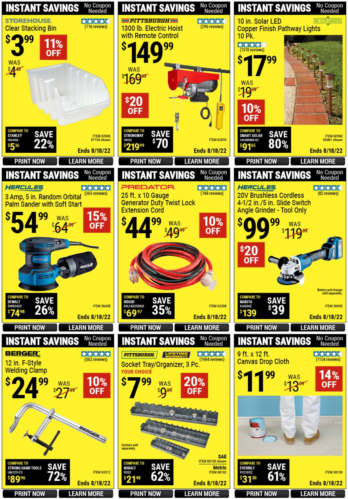 Harbor Freight Tools Weekly Ad from July 13