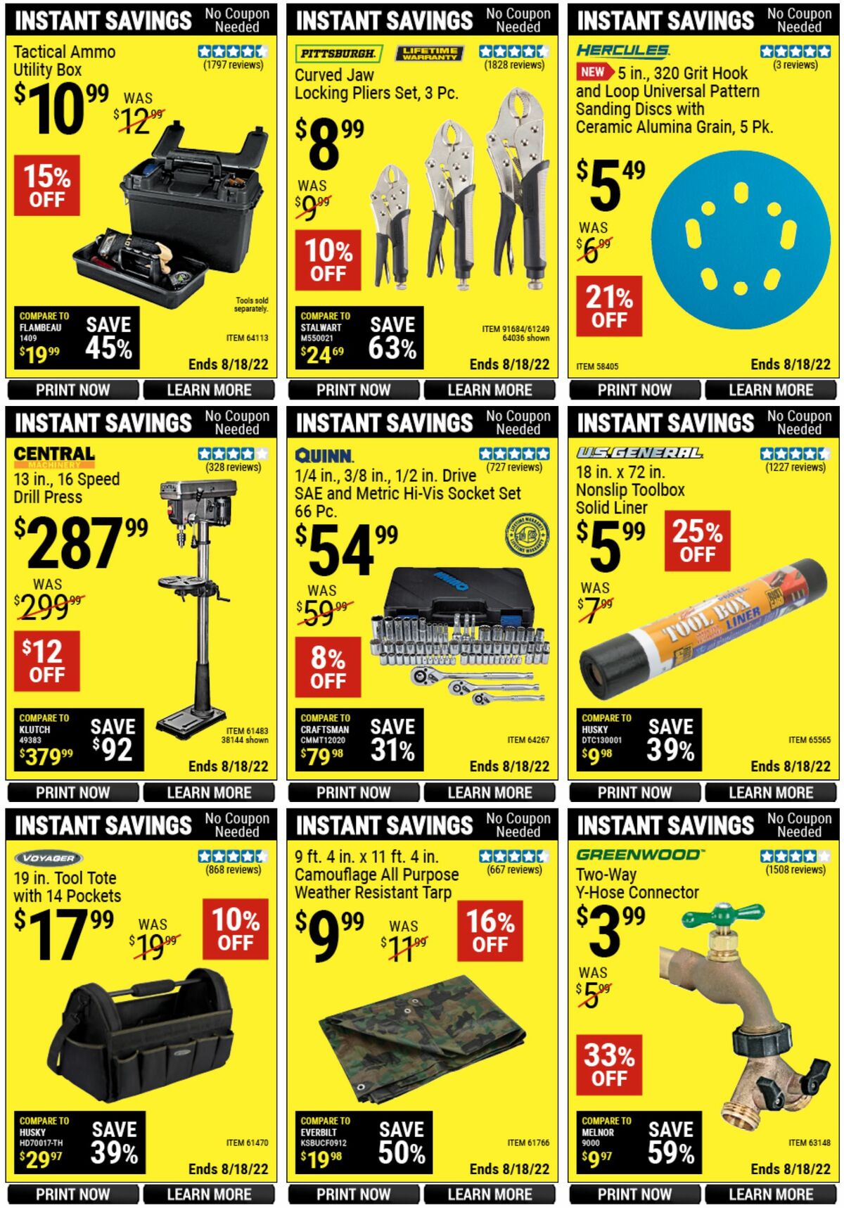 Harbor Freight Tools Weekly Ad from July 13