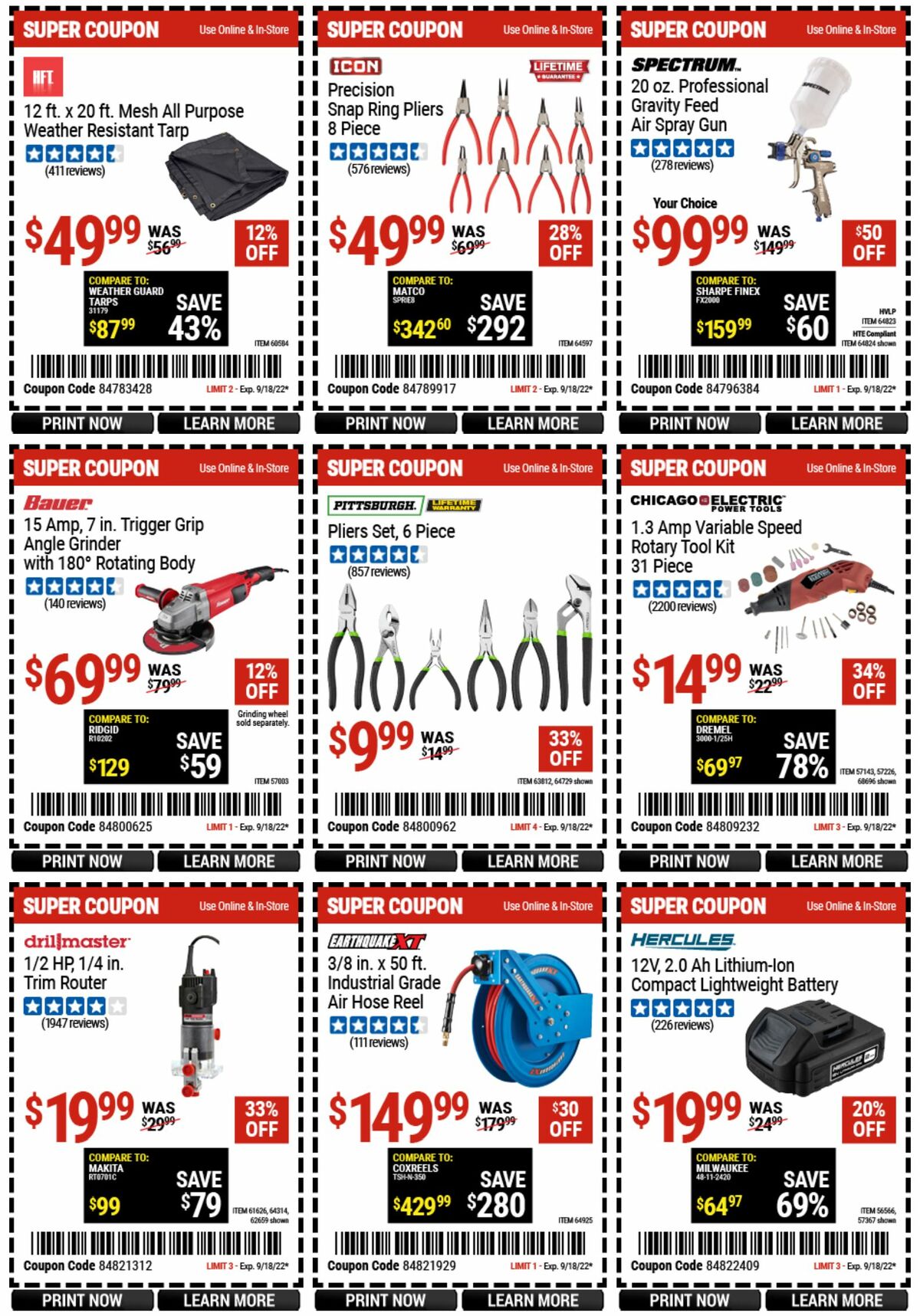 Harbor Freight Tools Weekly Ad from September 10
